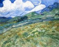 Weizenfeld mit Berge im Hintergrund Vincent van Gogh